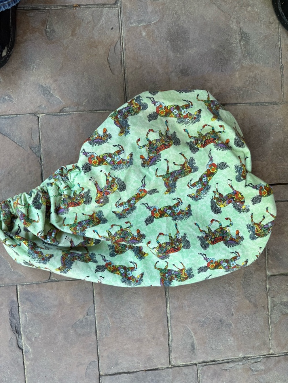 English saddle COVER Thick lined beautiful horse design